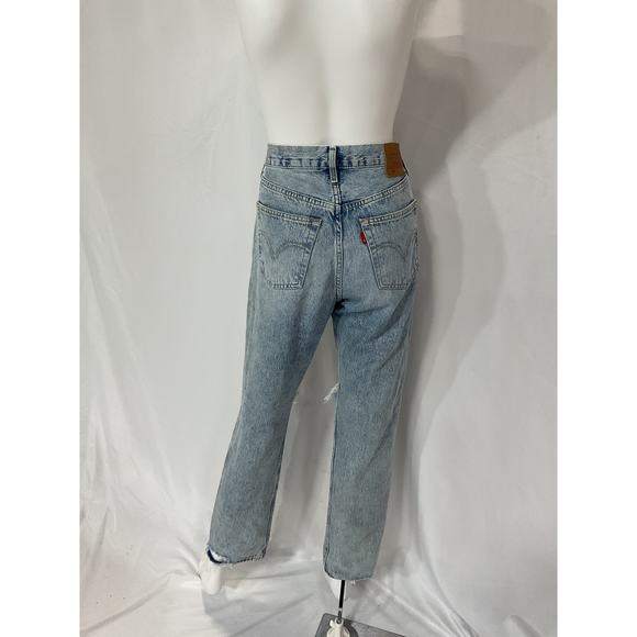 Levi's '501' Blue 'In Morning Joyride' Denim Jean Size 28 - Picture 3 of 5
